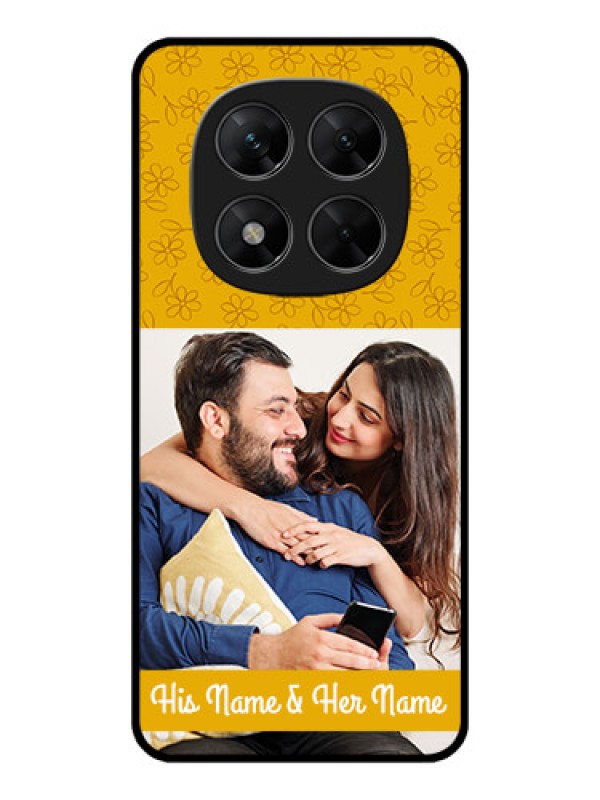 Custom Redmi Note 14 Pro 5G Custom Metal Phone CaseYellow Floral Design