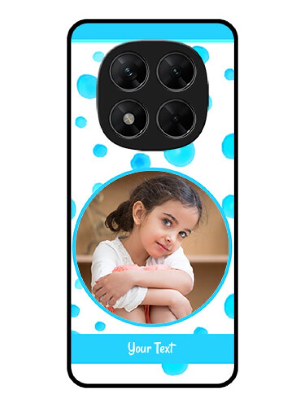 Custom Redmi Note 14 Pro 5G Custom Metal Phone CaseBlue Bubbles Pattern Design