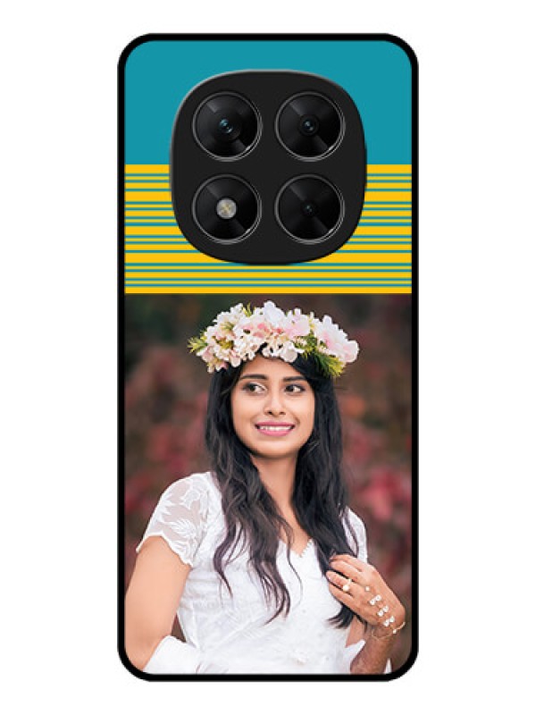 Custom Redmi Note 14 Pro 5G Custom Metal Phone CaseYellow and Blue Design