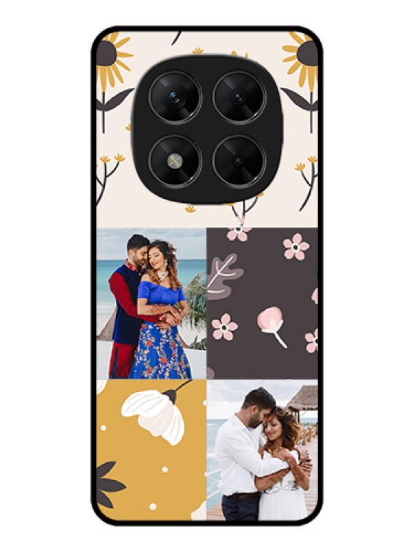 Custom Redmi Note 14 Pro 5G Custom Metal Phone Case3 Images With Floral Design
