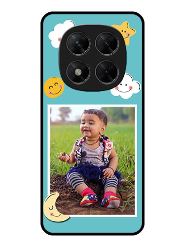 Custom Redmi Note 14 Pro 5G Custom Metal Phone CaseSmiley Kids Stars Design