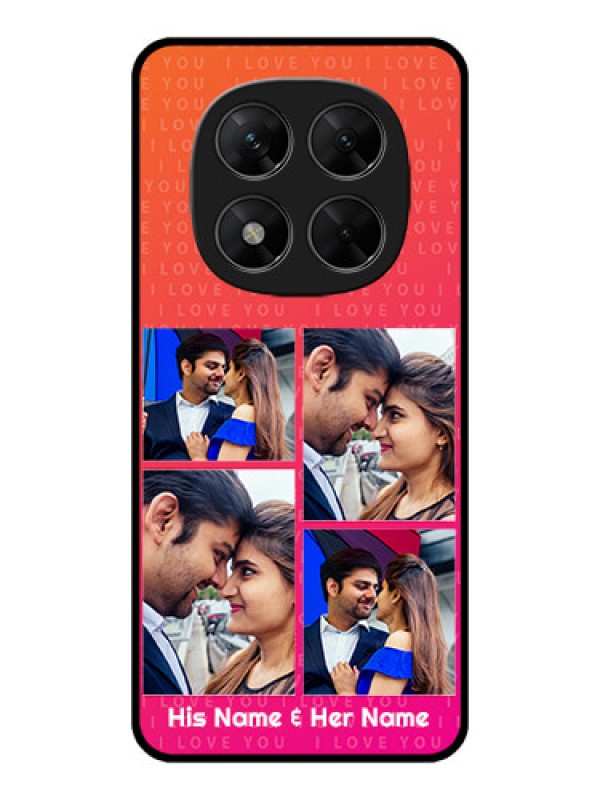 Custom Redmi Note 14 Pro 5G Custom Metal Phone CaseI Love You Pink Design