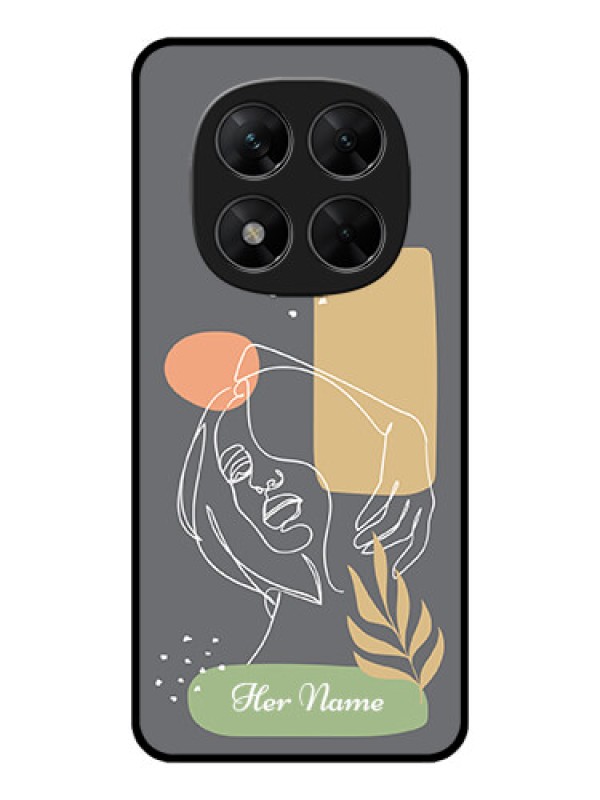 Custom Redmi Note 14 Pro 5G Custom Metal Phone CaseGazing Woman Line Art Design