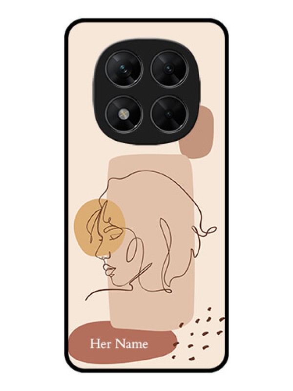 Custom Redmi Note 14 Pro 5G Custom Metal Phone CaseCalm Woman Line Art Design