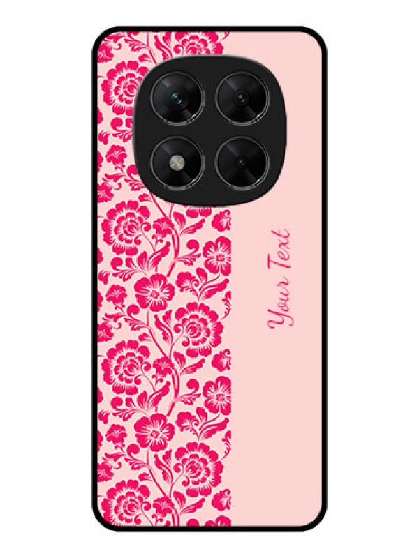 Custom Redmi Note 14 Pro 5G Custom Metal Phone CaseAttractive Floral Pattern Design