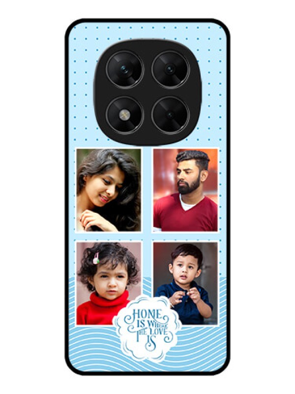 Custom Redmi Note 14 Pro 5G Custom Metal Phone CaseCute Love Quote With 4 Pic Upload Design