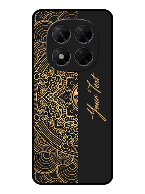 Custom Redmi Note 14 Pro 5G Custom Metal Phone CaseMandala Art With Custom Text Design