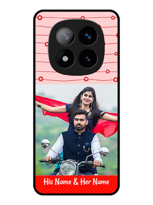 Custom Redmi Note 14 Pro Plus 5G Custom Metal Phone CaseRed Pattern Case Design