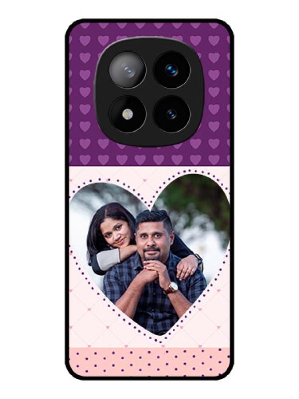 Custom Redmi Note 14 Pro Plus 5G Custom Metal Phone CaseViolet Love Dots Design