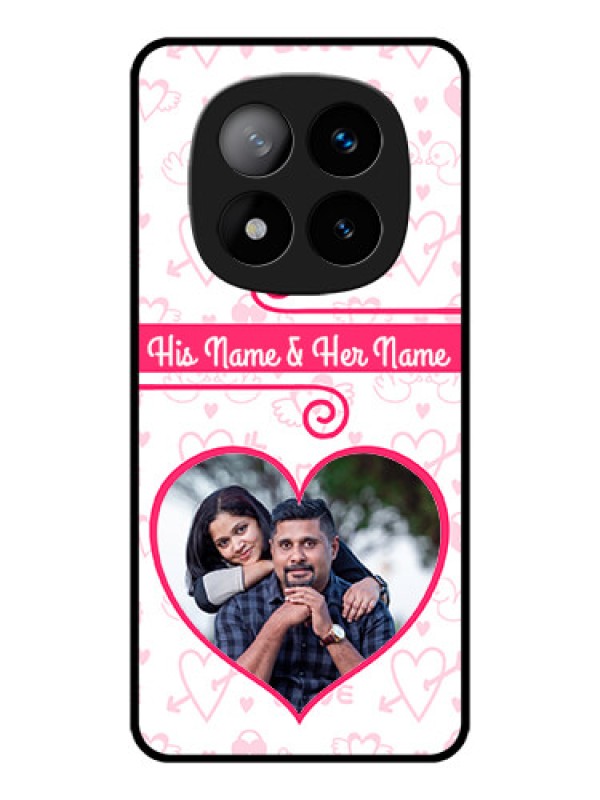 Custom Redmi Note 14 Pro Plus 5G Custom Metal Phone CaseHeart Shape Love Design