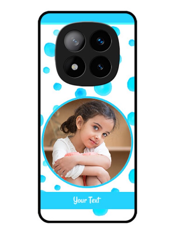Custom Redmi Note 14 Pro Plus 5G Custom Metal Phone CaseBlue Bubbles Pattern Design