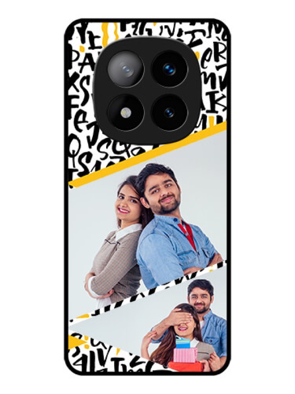 Custom Redmi Note 14 Pro Plus 5G Custom Metal Phone CaseLetters Pattern Design