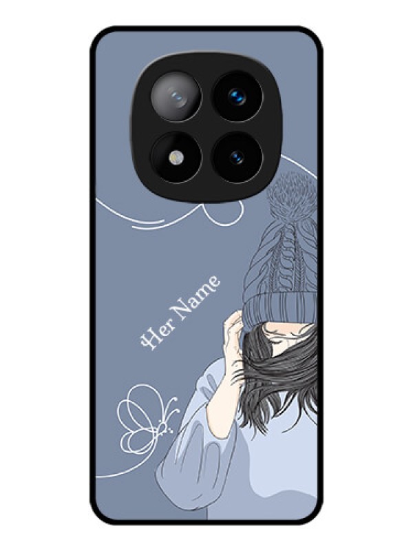 Custom Redmi Note 14 Pro Plus 5G Custom Metal Phone CaseGirl In Winter Outfit Design
