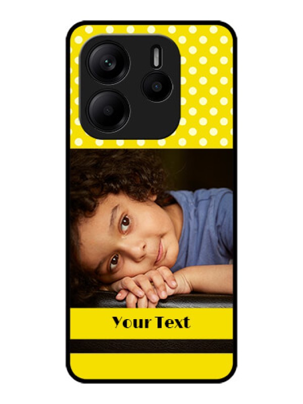 Custom Redmi Note 14 SE 5G Custom Metal Phone Case - Bright Yellow Case Design