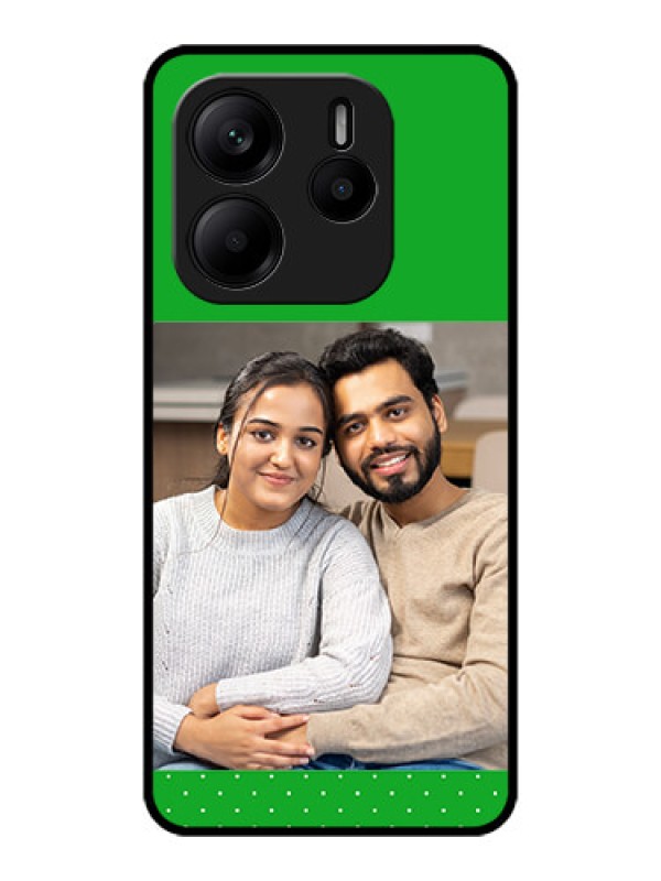 Custom Redmi Note 14 SE 5G Custom Metal Phone Case - Green Pattern Design