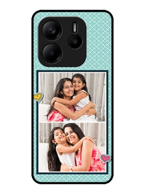 Custom Redmi Note 14 SE 5G Custom Metal Phone Case - 2 Image Holder With Pattern Design