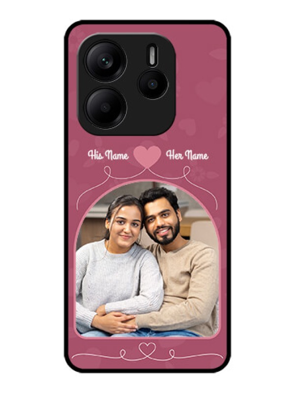 Custom Redmi Note 14 SE 5G Custom Metal Phone Case - Love Floral Design