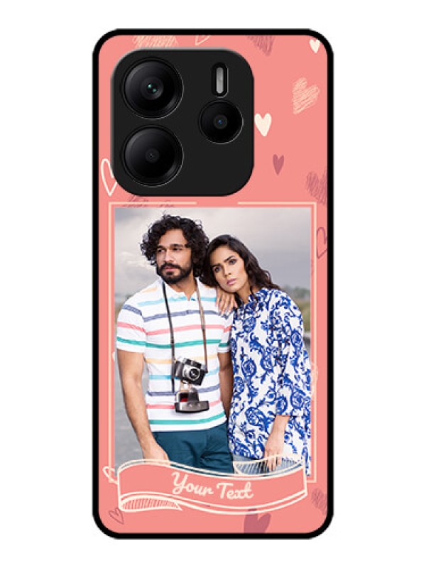 Custom Redmi Note 14 SE 5G Custom Metal Phone Case - Love Doodle Art Design