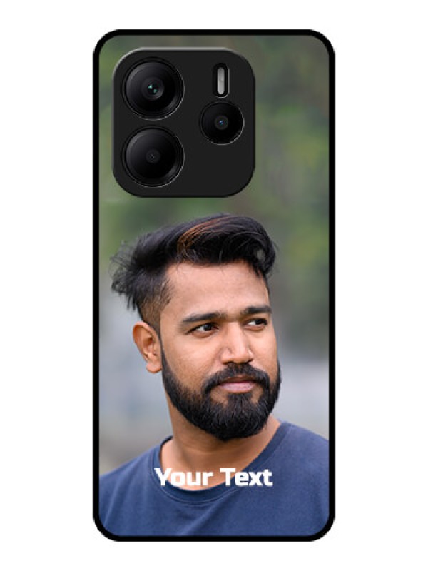 Custom Redmi Note 14 SE 5G Custom Metal Phone Case - Photo With Text Design