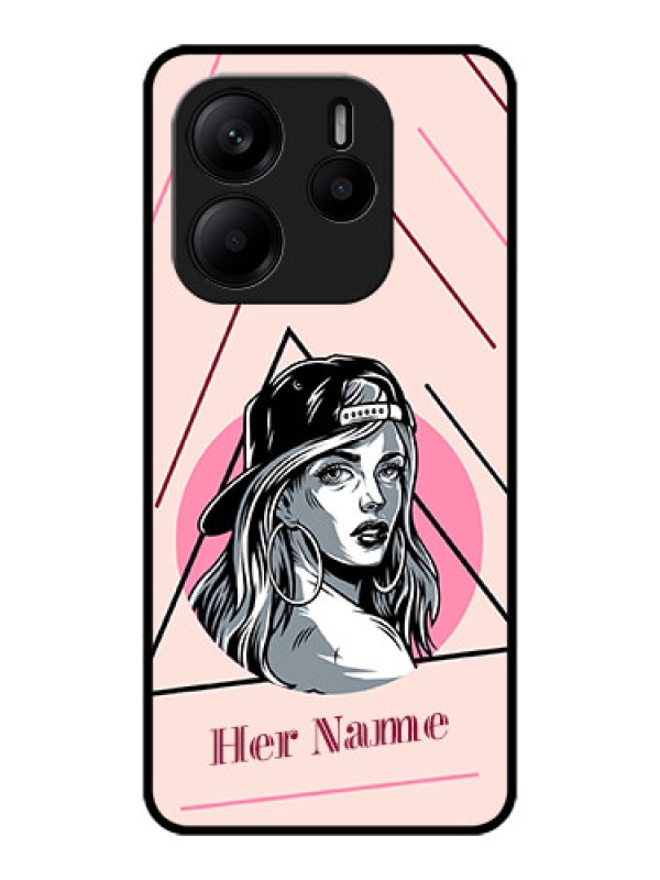 Custom Redmi Note 14 SE 5G Custom Metal Phone Case - Rockstar Girl Design