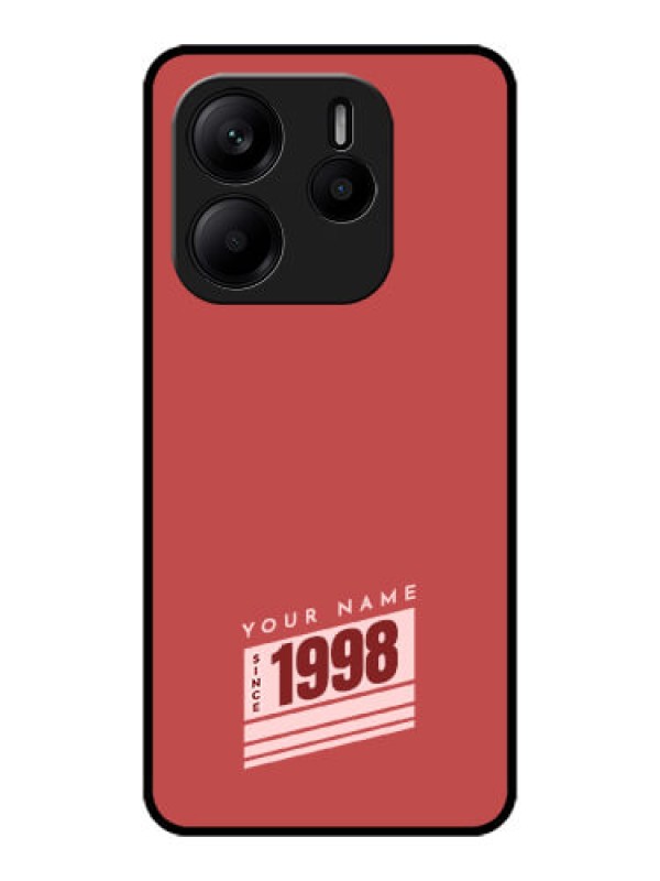 Custom Redmi Note 14 SE 5G Custom Metal Phone Case - Red Custom Year Of Birth Design