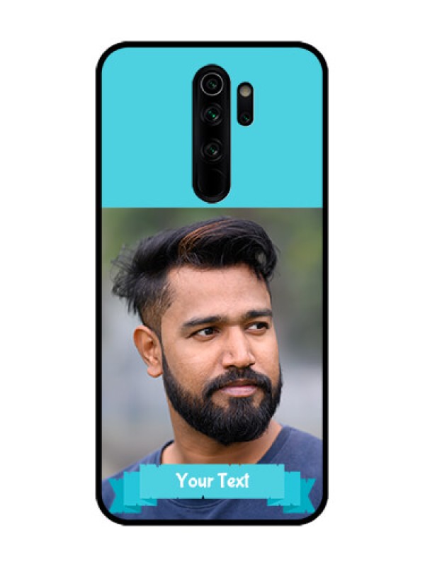 Custom Redmi Note 8 Pro Custom Metal Phone Case - Blue Color Design