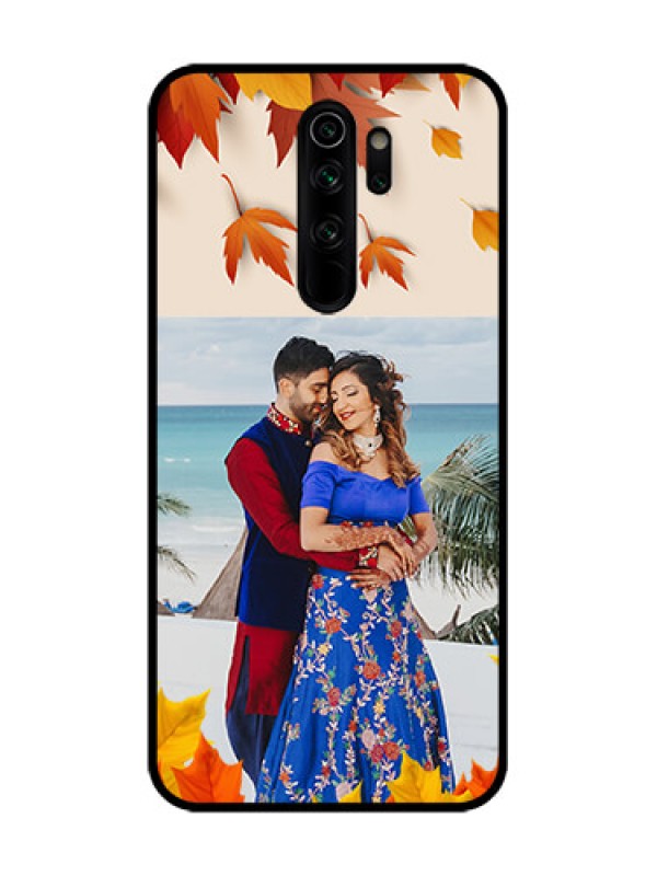 Custom Redmi Note 8 Pro Custom Metal Phone Case - Autumn Maple Leaves Design