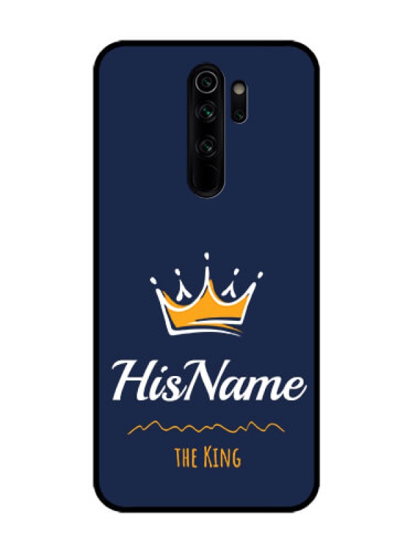 Custom Redmi Note 8 Pro Custom Metal Phone Case - King With Name Design