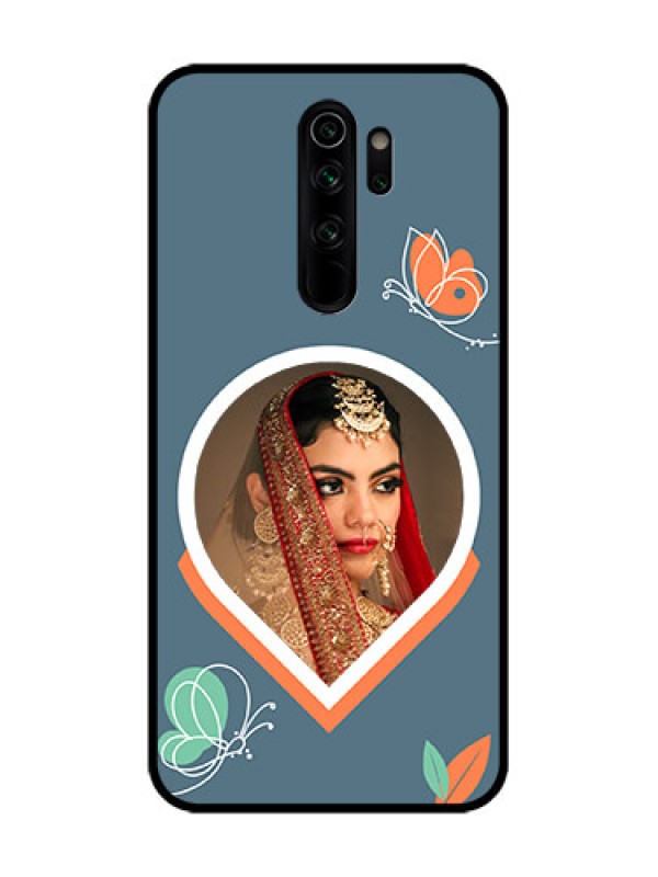 Custom Redmi Note 8 Pro Custom Metal Phone Case - Droplet Butterflies Design