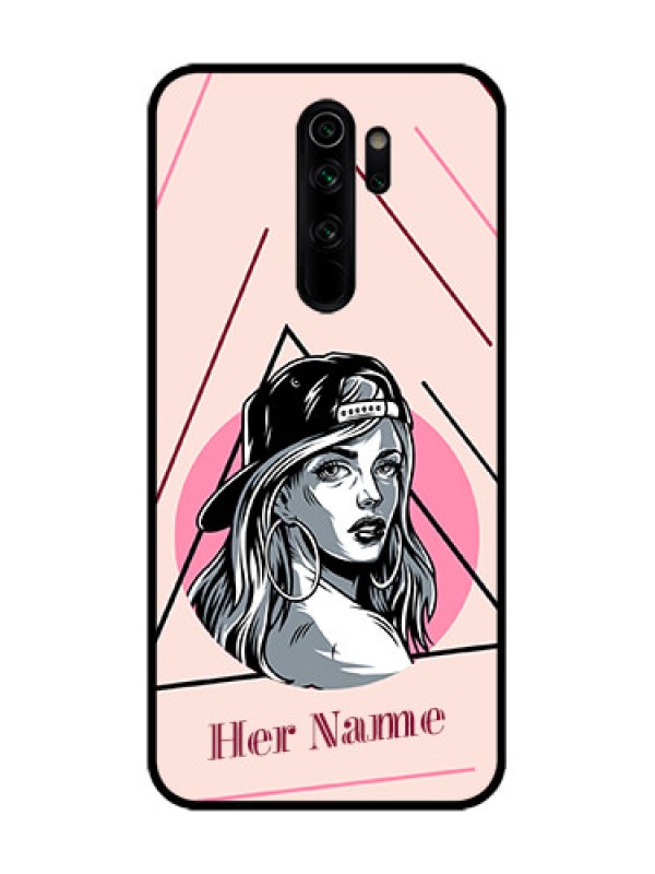 Custom Redmi Note 8 Pro Custom Metal Phone Case - Rockstar Girl Design