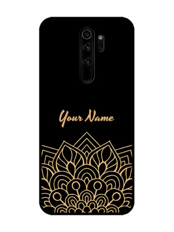 Custom Redmi Note 8 Pro Custom Metal Phone Case - Golden Mandala Design