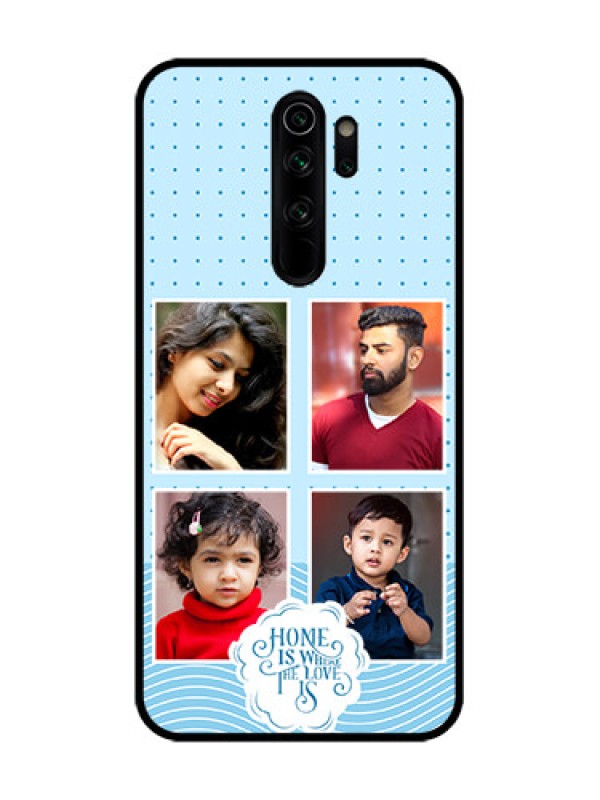 Custom Redmi Note 8 Pro Custom Metal Phone Case - Cute Love Quote With 4 Pic Upload Design