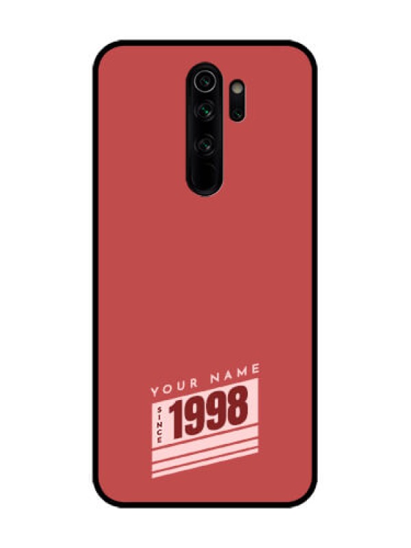 Custom Redmi Note 8 Pro Custom Metal Phone Case - Red Custom Year Of Birth Design