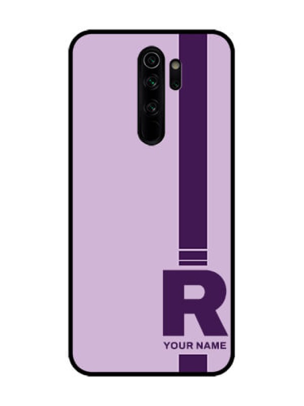 Custom Redmi Note 8 Pro Custom Metal Phone Case - Simple Dual Tone Stripe With Name Design