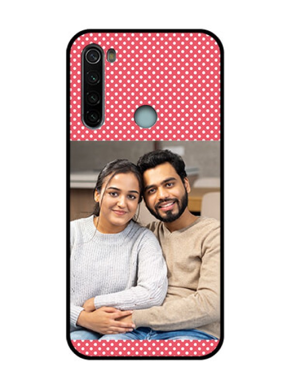 Custom Redmi Note 8 Custom Metal Phone Case - White Dotted Design