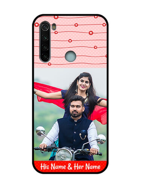 Custom Redmi Note 8 Custom Metal Phone Case - Red Pattern Case Design