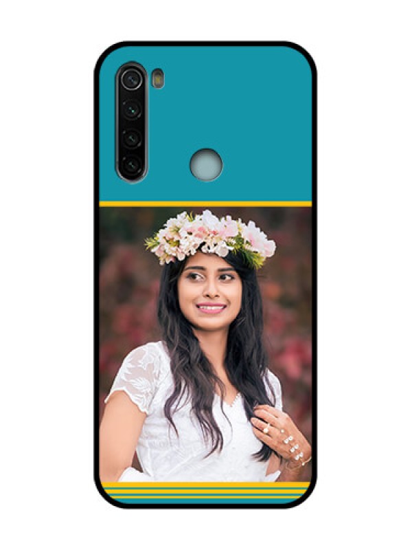 Custom Redmi Note 8 Custom Metal Phone Case - Yellow and Blue Design