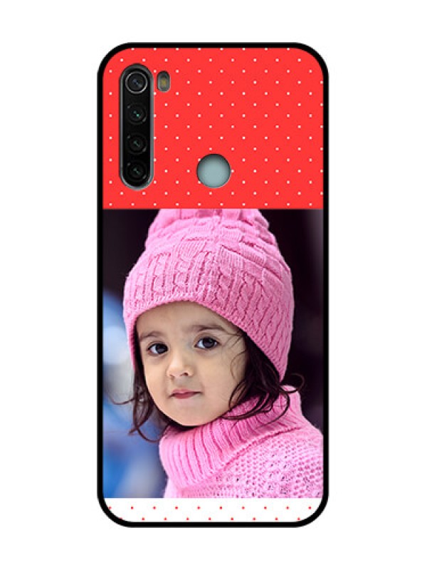 Custom Redmi Note 8 Custom Metal Phone Case - Red Pattern Design