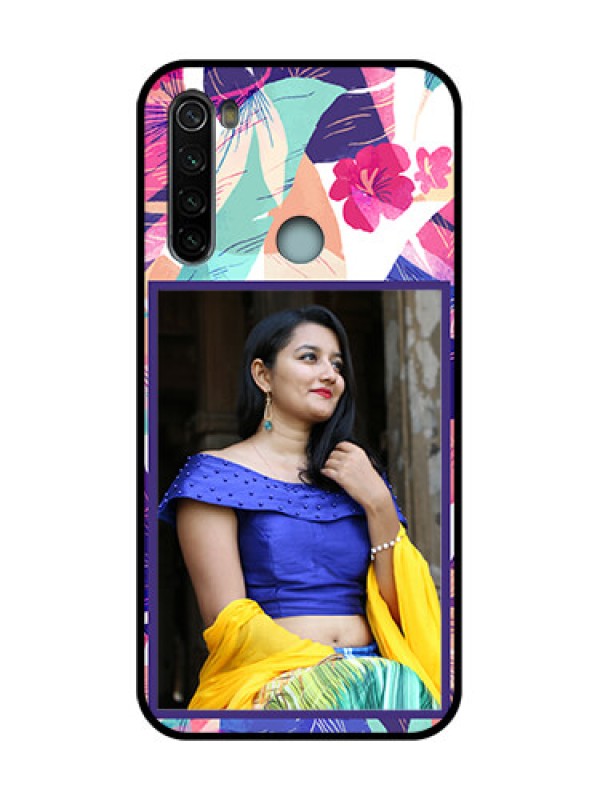 Custom Redmi Note 8 Custom Metal Phone Case - Abstract Floral Design