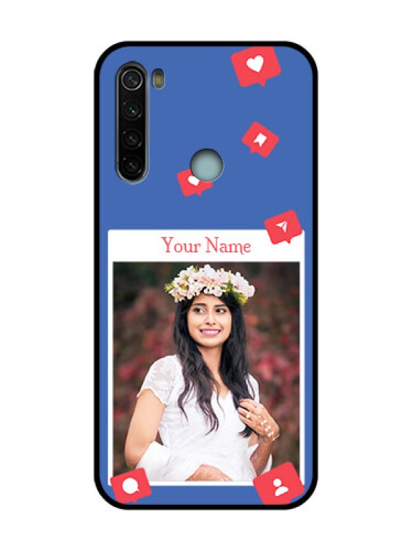 Custom Redmi Note 8 Custom Metal Phone Case - Like Share And Comment Design