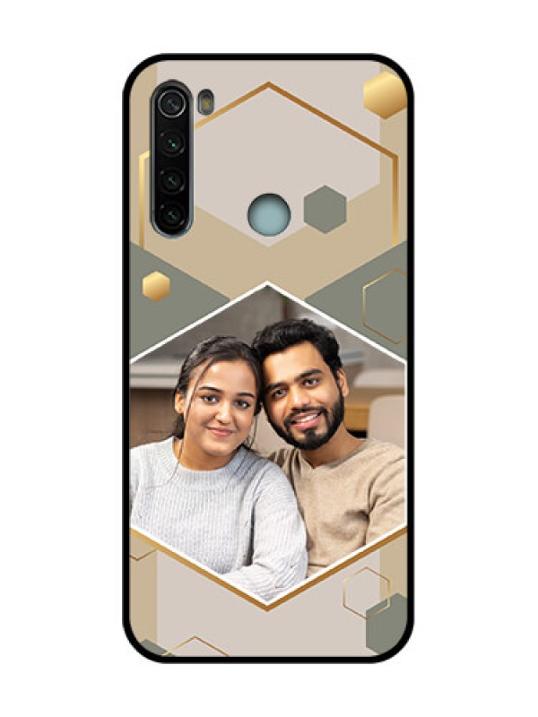 Custom Redmi Note 8 Custom Metal Phone Case - Stylish Hexagon Pattern Design