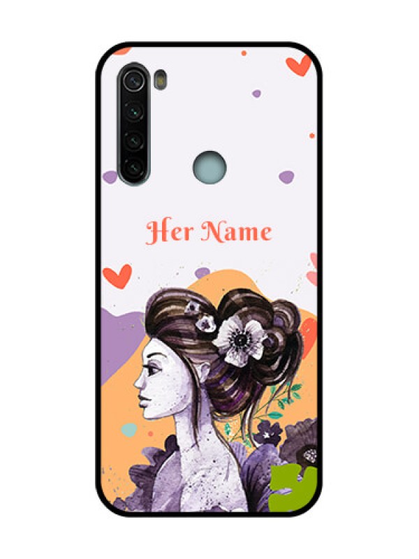 Custom Redmi Note 8 Custom Metal Phone Case - Woman And Nature Design