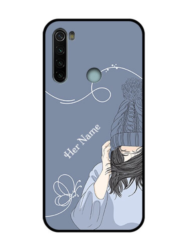 Custom Redmi Note 8 Custom Metal Phone Case - Girl In Winter Outfit Design