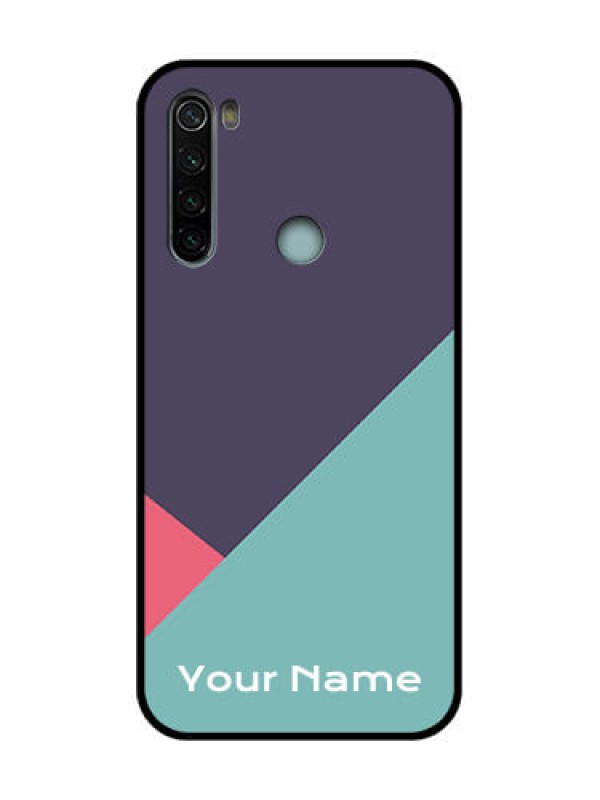 Custom Redmi Note 8 Custom Metal Phone Case - Tri Color Abstract Design