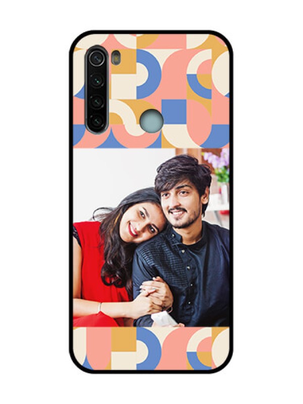 Custom Redmi Note 8 Custom Metal Phone Case - Semi - Circle Maze Pattern Design