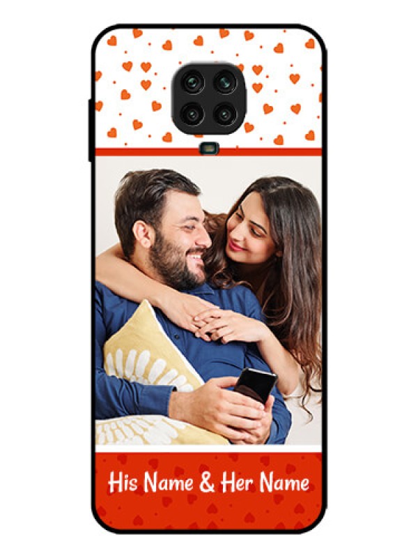 Custom Redmi Note 9 Pro Max Custom Metal Phone Case - Orange Love Symbol Design
