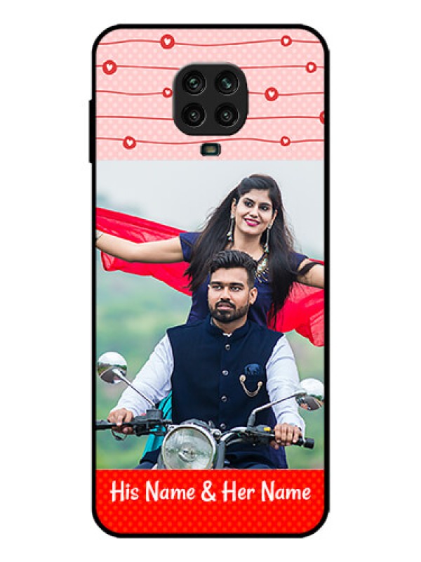 Custom Redmi Note 9 Pro Max Custom Metal Phone Case - Red Pattern Case Design