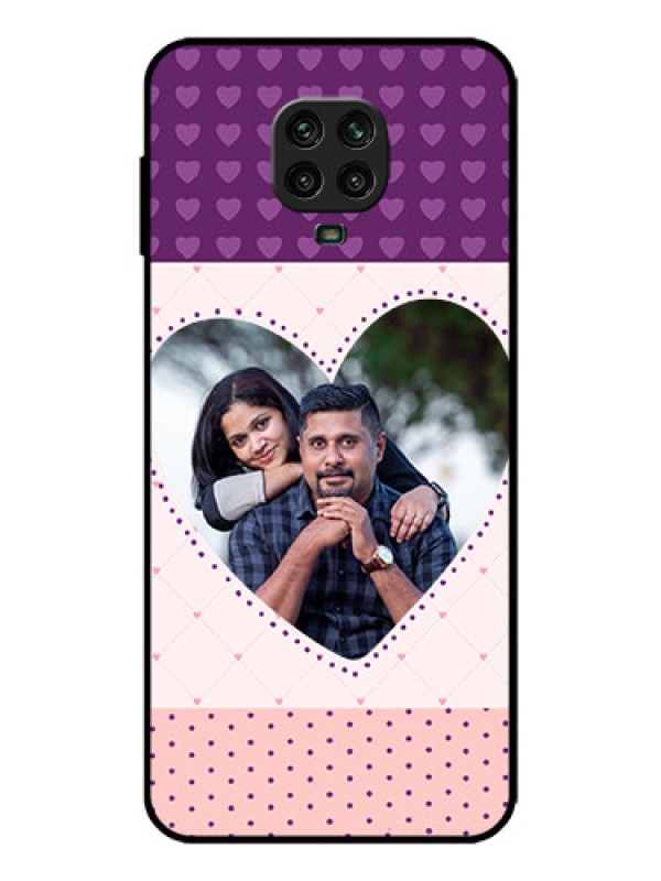 Custom Redmi Note 9 Pro Max Custom Metal Phone Case - Violet Love Dots Design