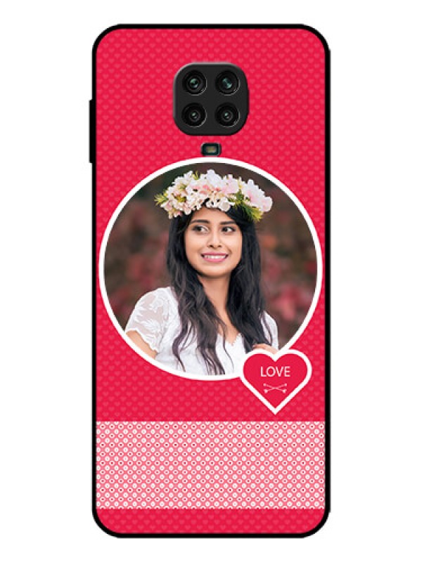 Custom Redmi Note 9 Pro Max Custom Metal Phone Case - Pink Color Pattern Design