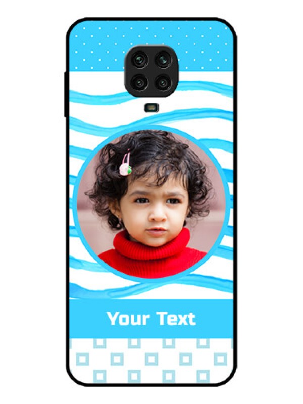Custom Redmi Note 9 Pro Max Custom Metal Phone Case - Simple Blue Case Design